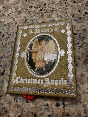 A History of Christmas Angels Decorative Book Box - Gold